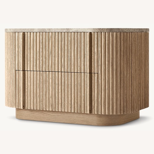 Used RH Mulholland Emperador Nightstand for sale on AptDeco