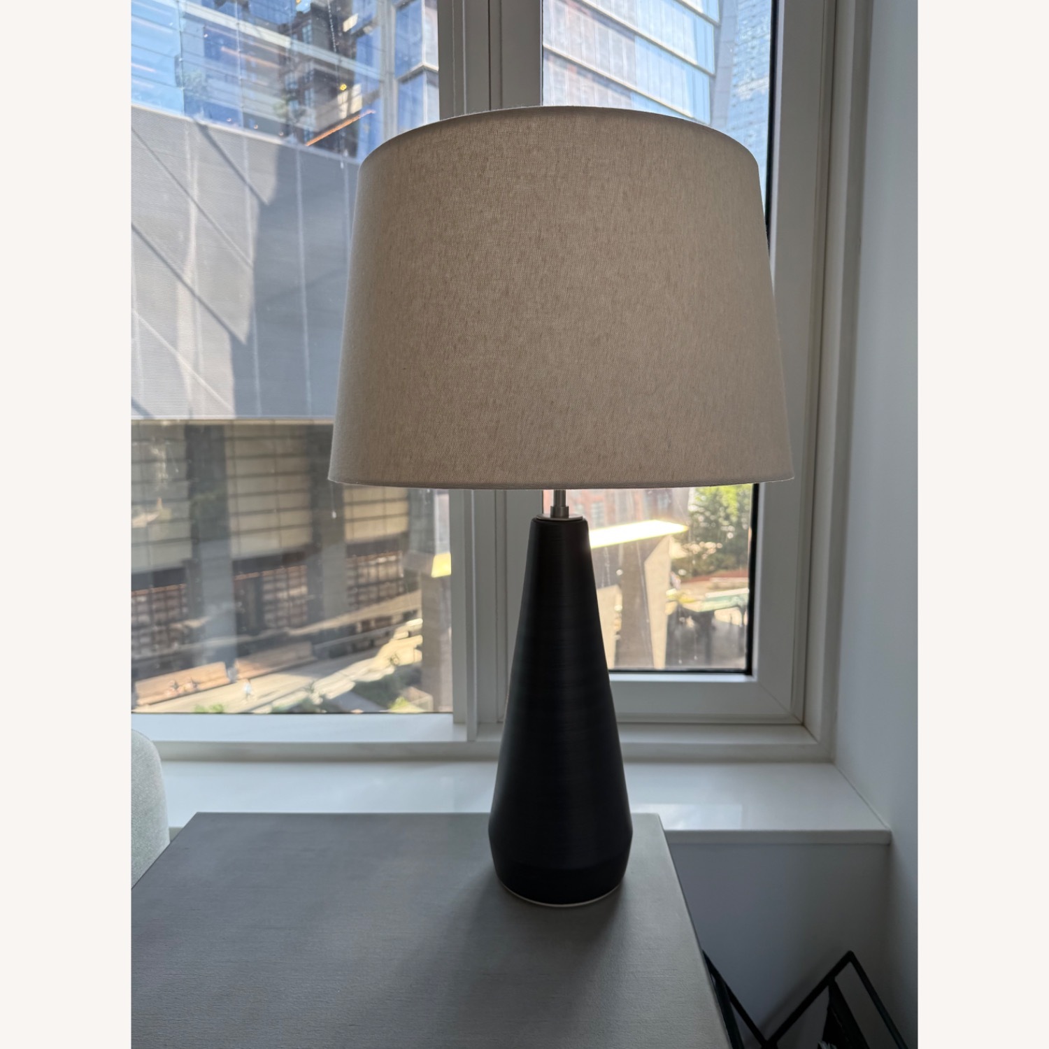 Room & Board Dark Gray Ceramic Table Lamp - image-1