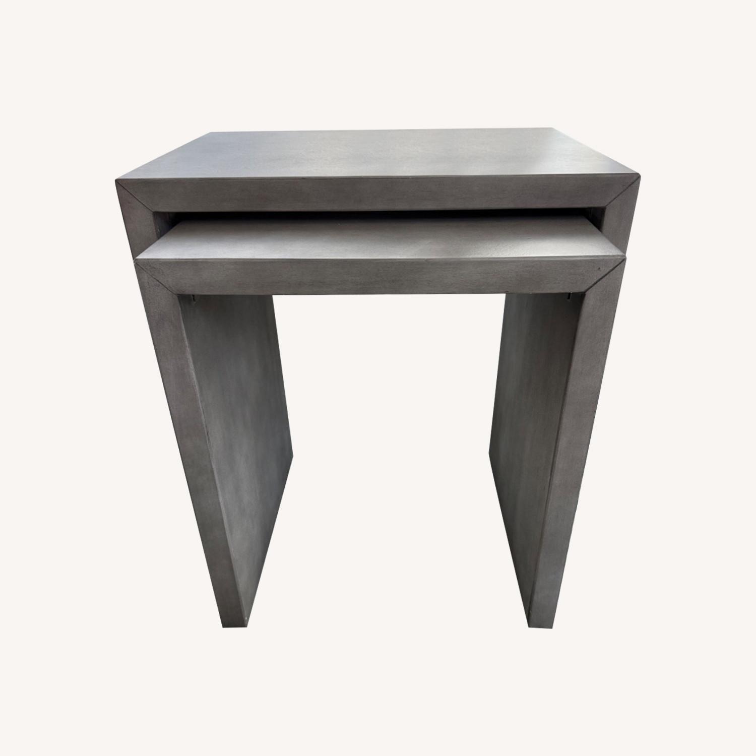 Pottery Barn Gray Nesting Side Table - image-0