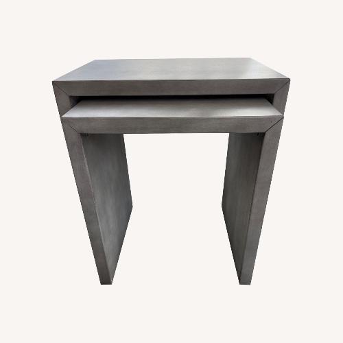 Used Pottery Barn Gray Nesting Side Table for sale on AptDeco