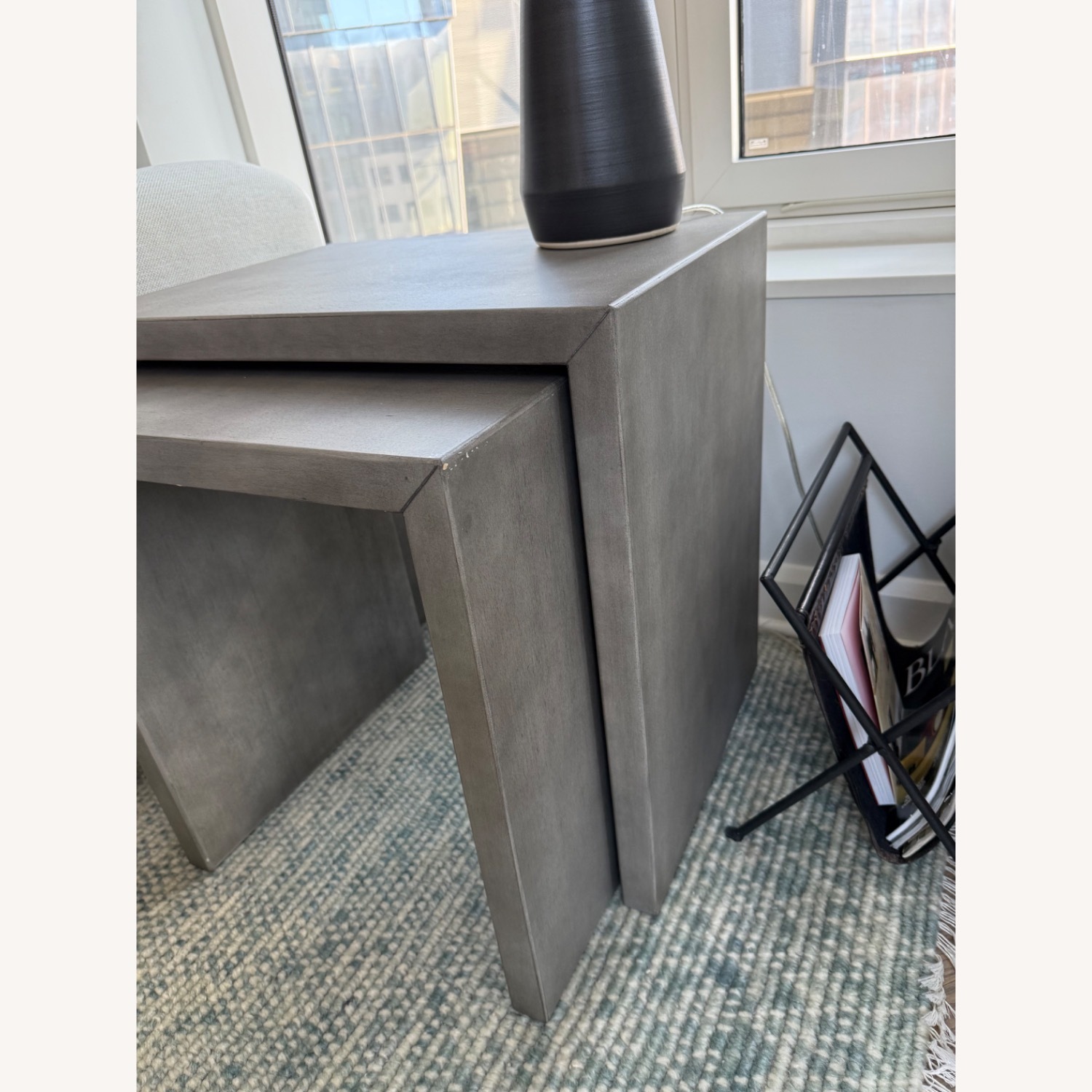 Pottery Barn Gray Nesting Side Table - image-3