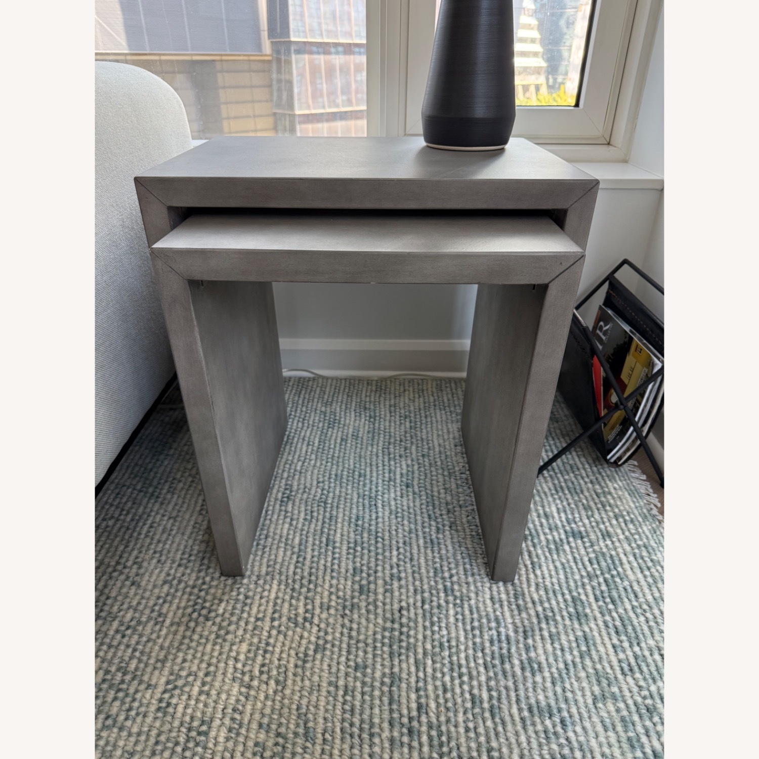 Pottery Barn Gray Nesting Side Table - image-2