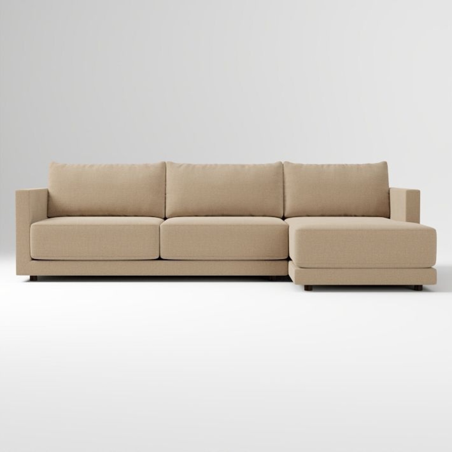 West Elm Melbourne Natural Fabric 2 Piece Sectional - image-4