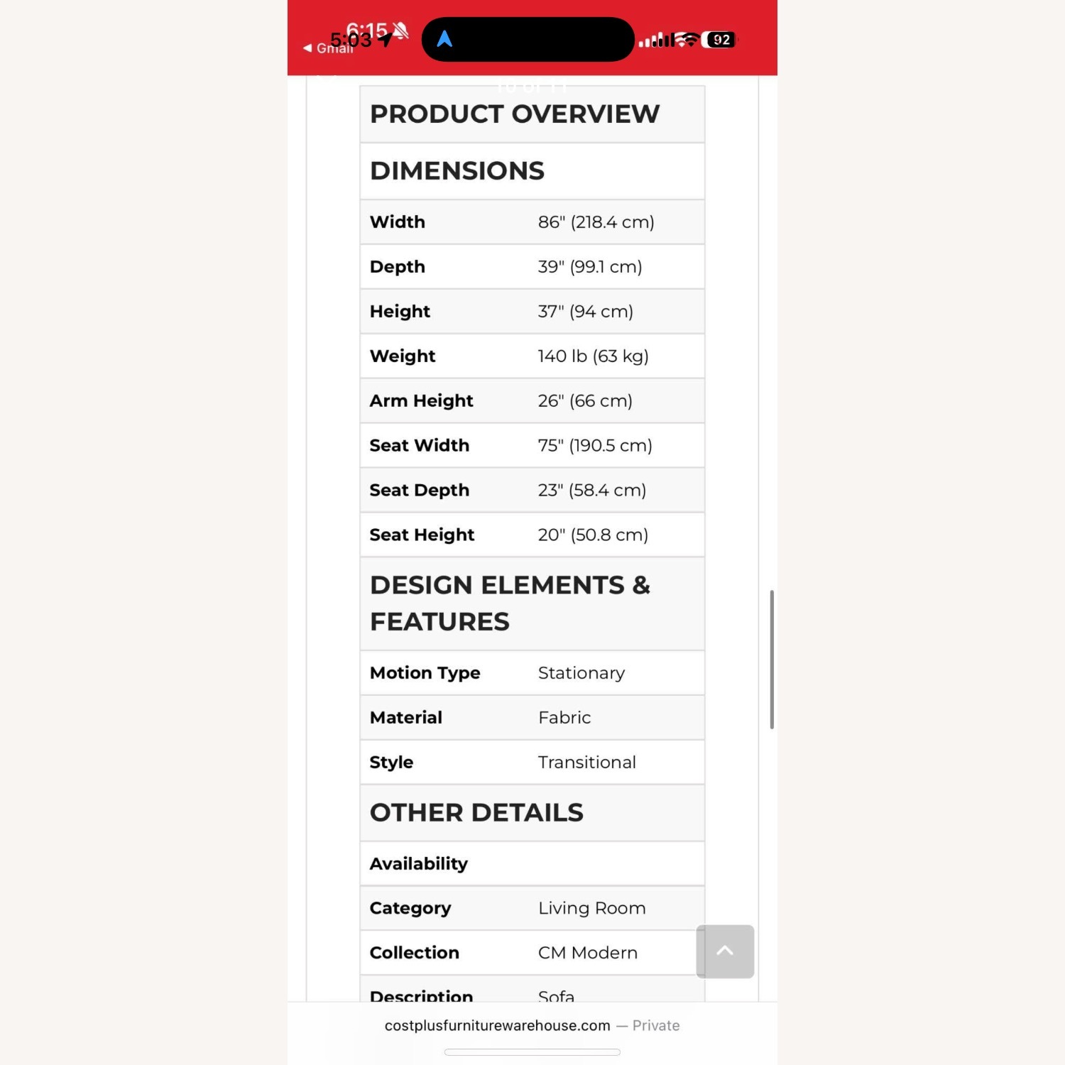 Craftmaster Furniture Natural 2 Seater Sofa - image-10