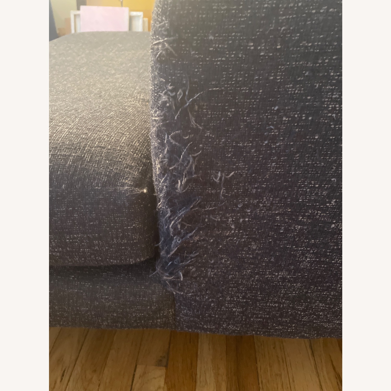 West Elm Blue Chaise Lounge - image-3