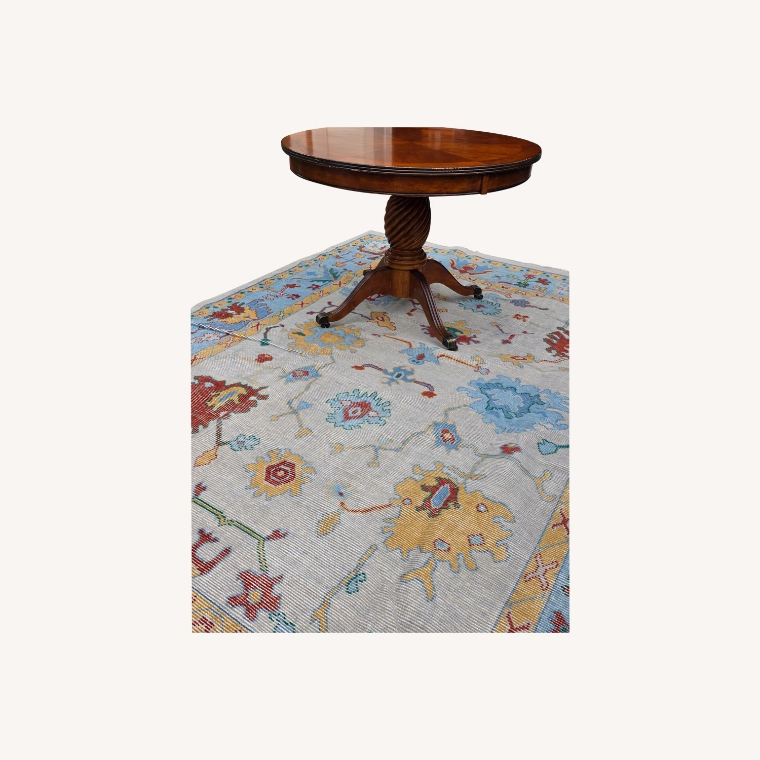 Hand tufted Oushak Wool Area Rug 8' x 10' - image-0