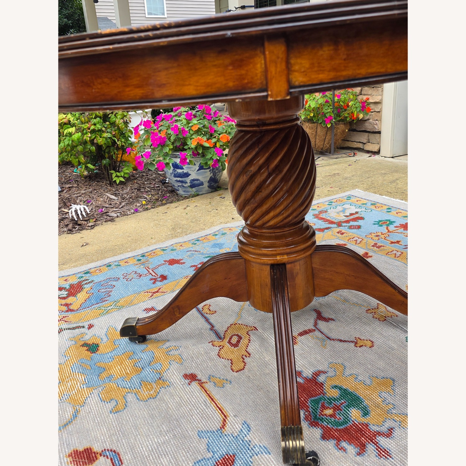 Hand tufted Oushak Wool Area Rug 8' x 10' - image-6