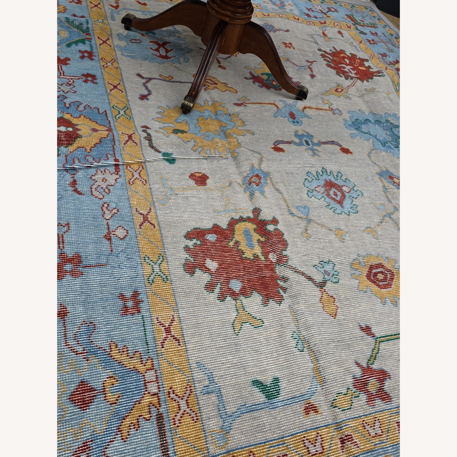 Hand tufted Oushak Wool Area Rug 8' x 10' - image-2