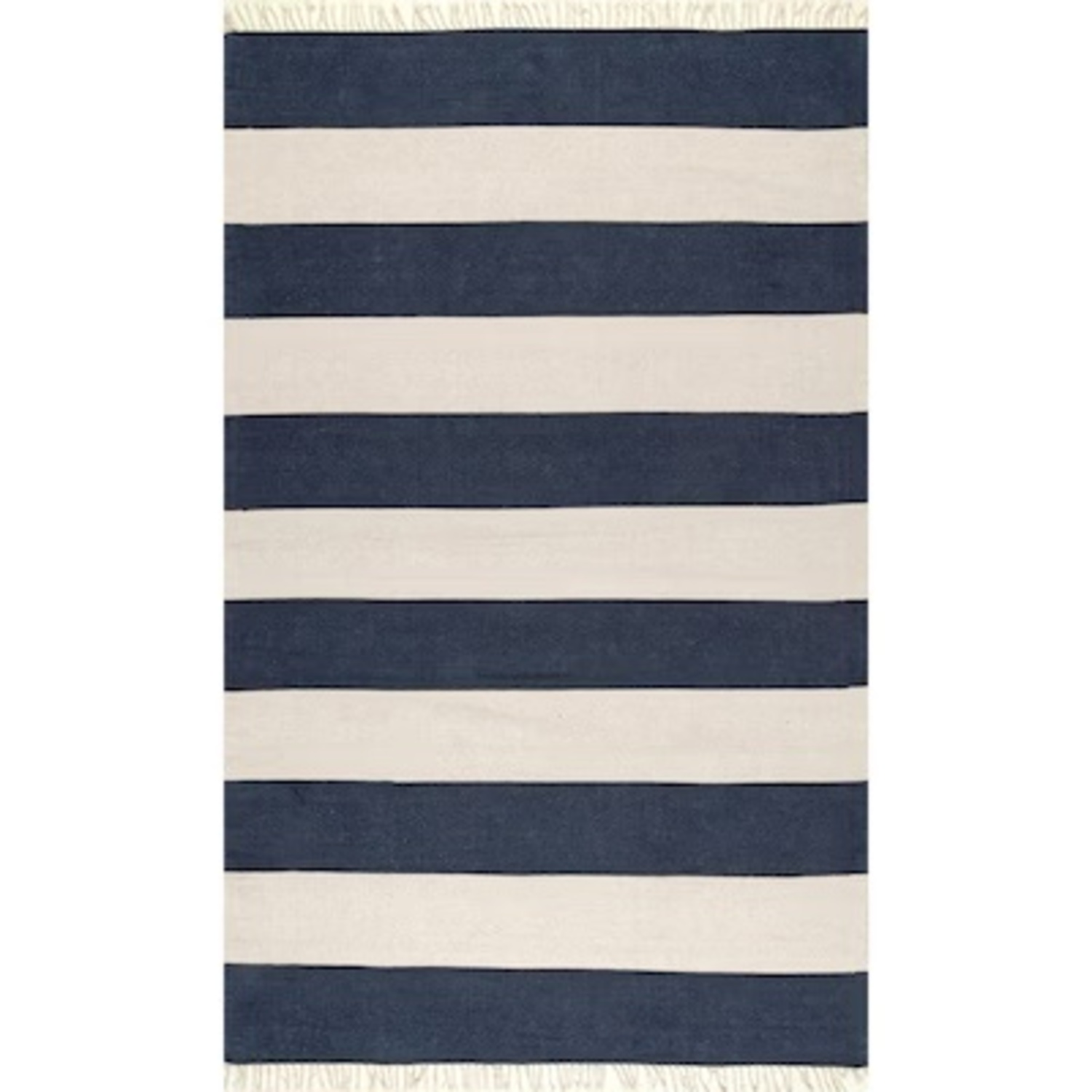 nuLOOM Seabreeze Blue & Off-White Cotton Rug - image-5