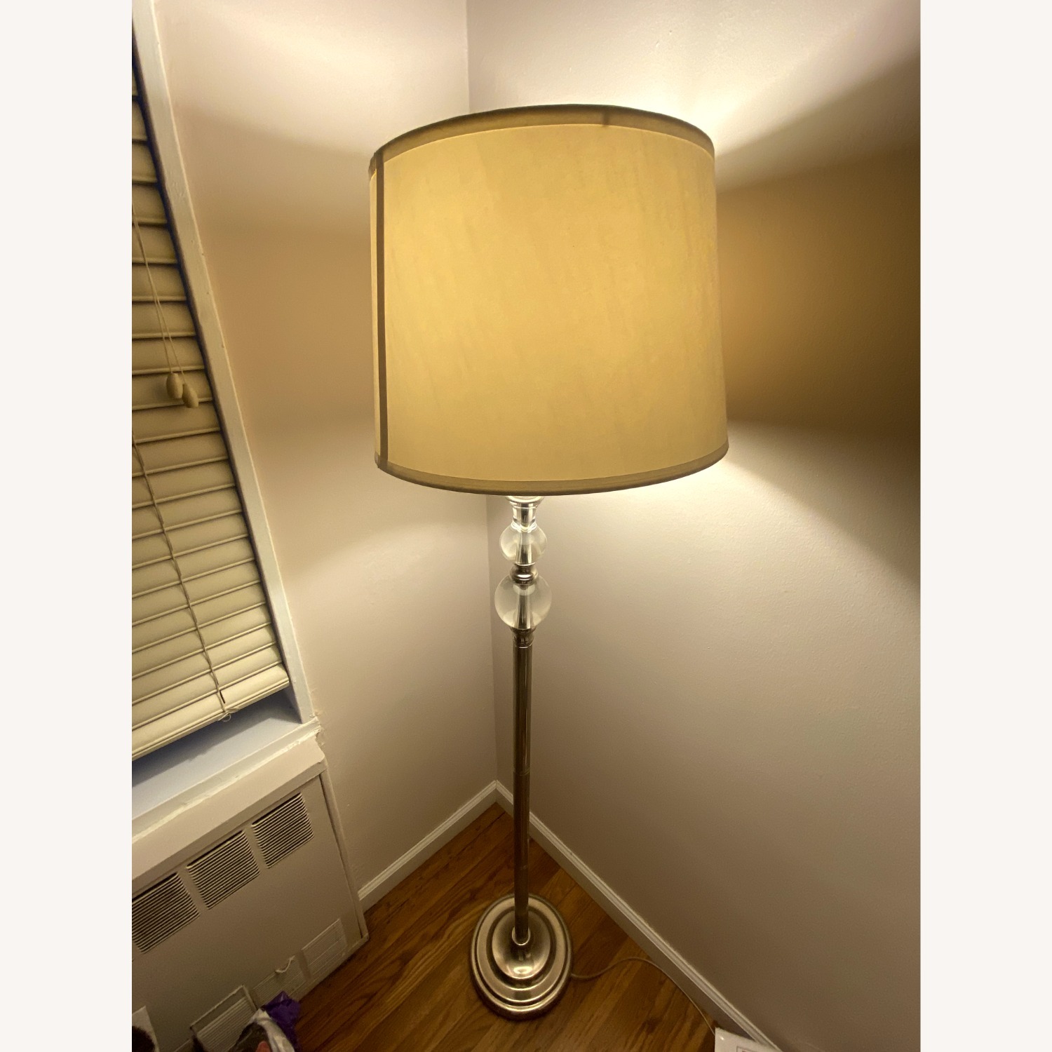 Vintage/Antique Finds Silver Metal Floor Lamp - image-1