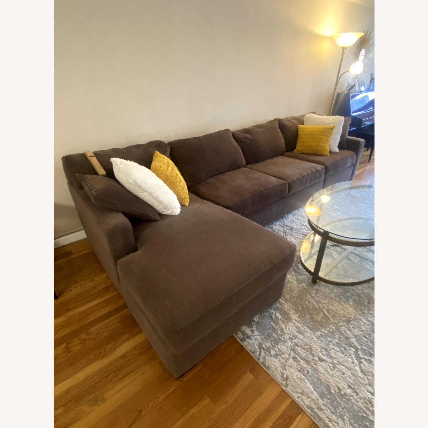 Macy's Radley Dark Brown Fabric 3+ Piece Sectional - image-6