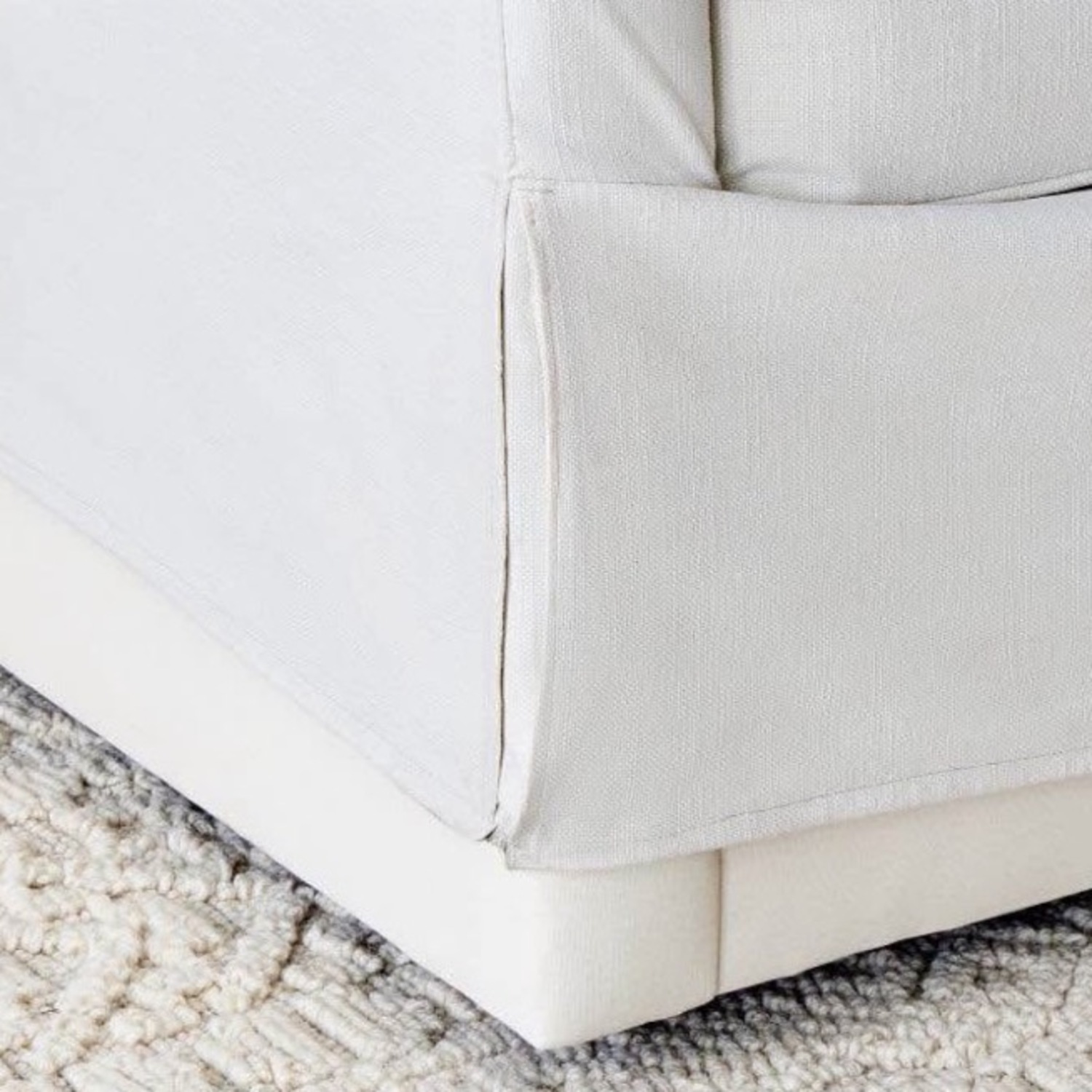 West Elm Harris White Linen 2 Seater Sofa - image-4