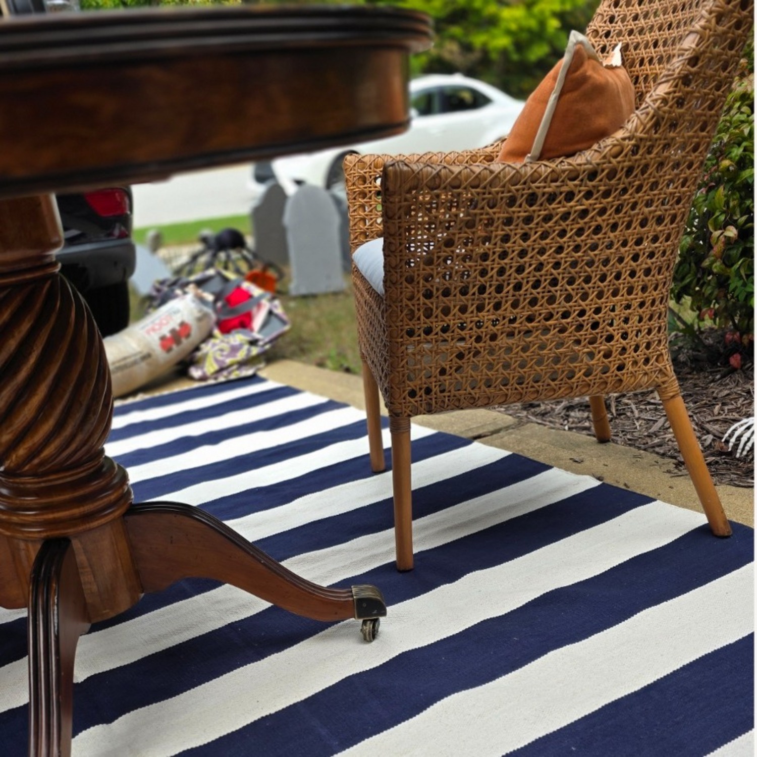 Natural Rattan Cane Armchair - image-4