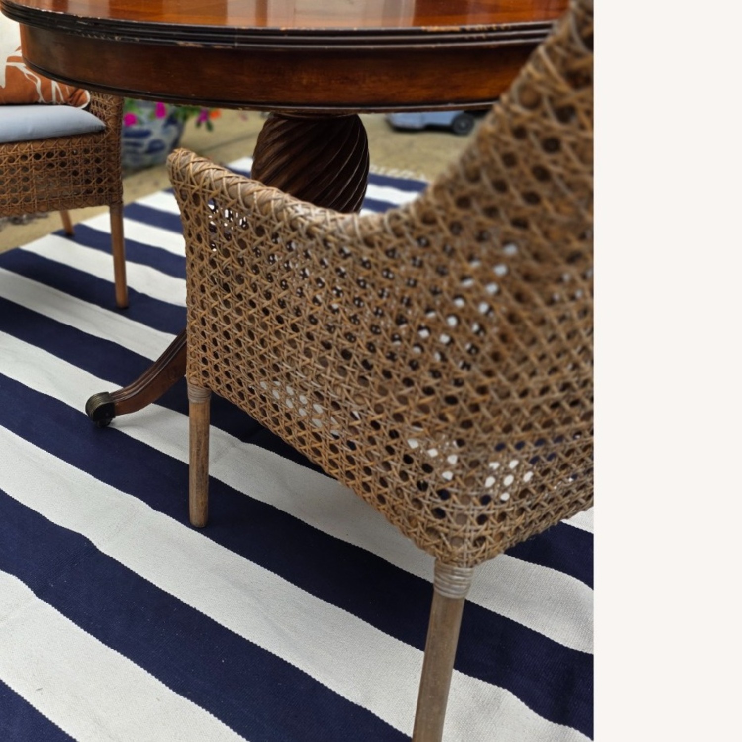 Natural Rattan Cane Armchair - image-2