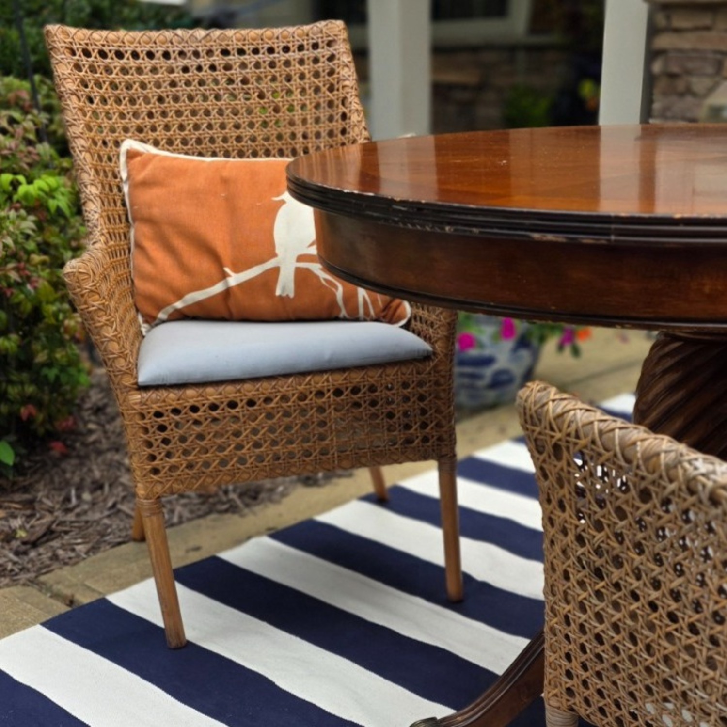 Natural Rattan Cane Armchair - image-1