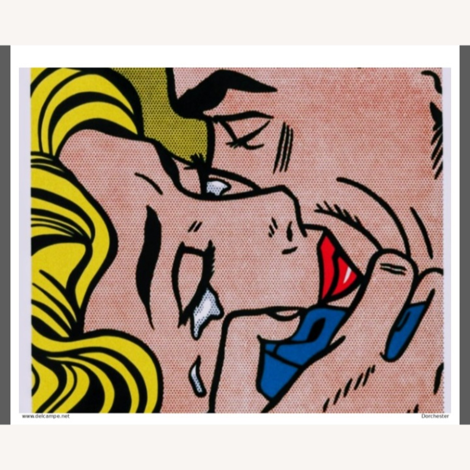 Vintage/Antique Roy Lichtenstein Kiss Wall Decor - image-3
