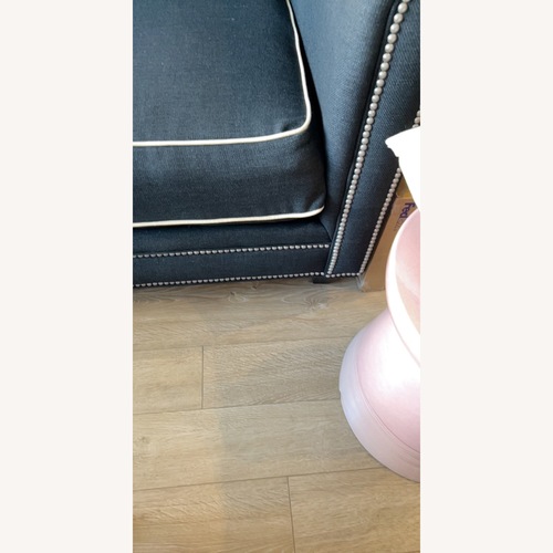 Used Black Fabric 2 Piece Sectional for sale on AptDeco