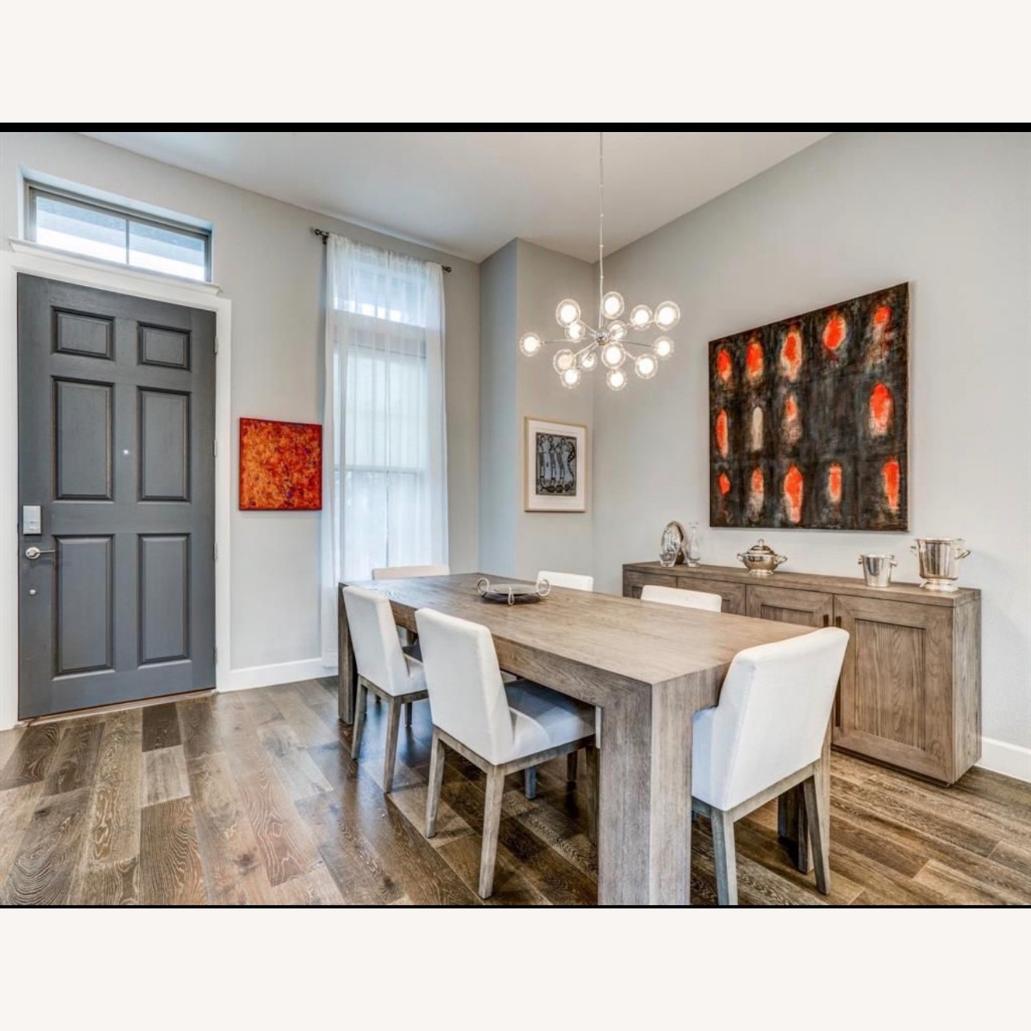 Restoration Hardware Drifted Reclaimed Oak Parsons Dining Table - image-1