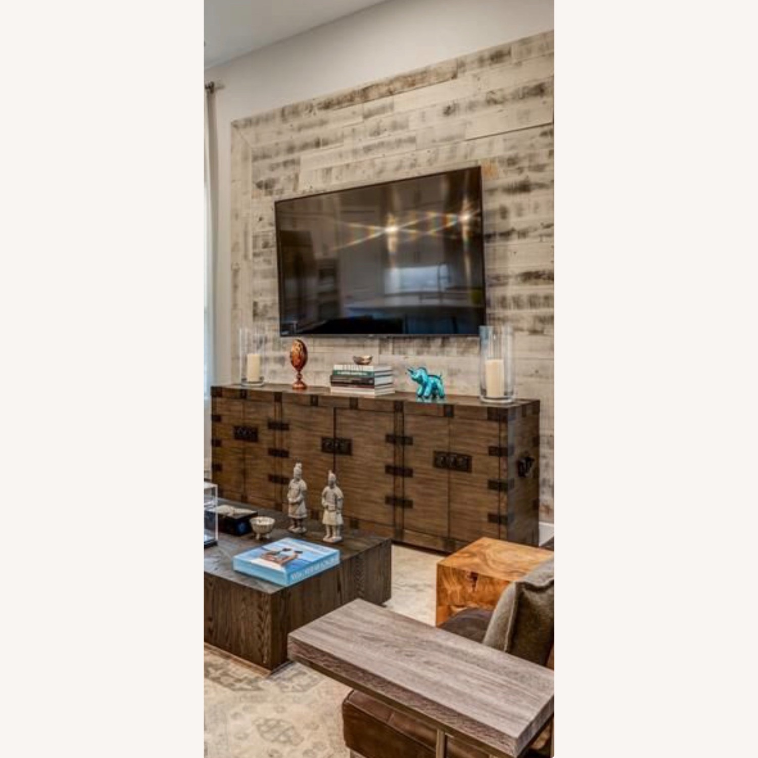 Restoration Hardware Heirloom Dark Brown Media Storage - image-3