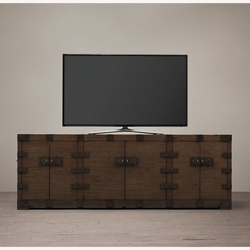 Used Restoration Hardware Heirloom Dark Brown Media Storage for sale on AptDeco