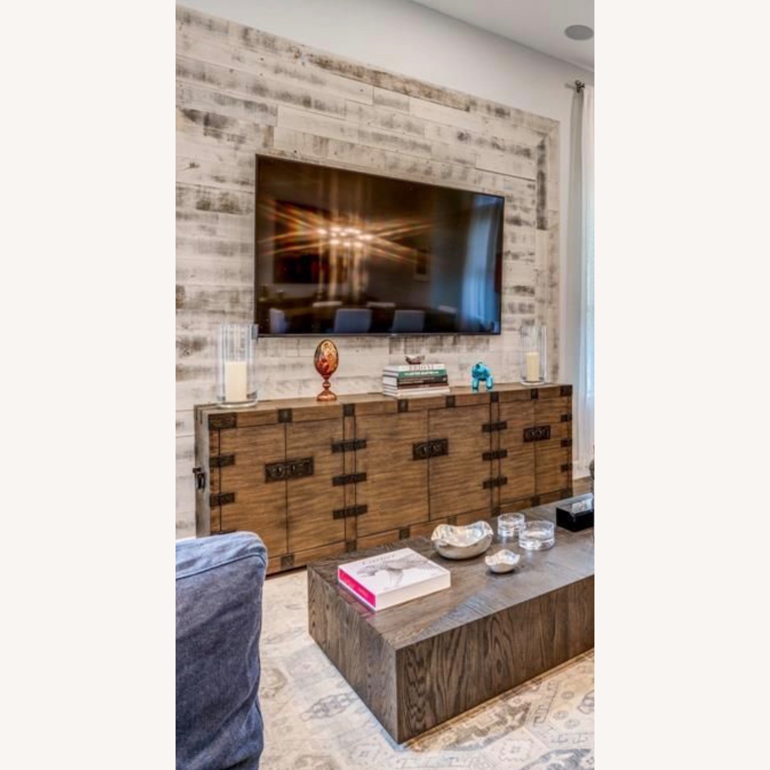 Restoration Hardware Heirloom Dark Brown Media Storage - image-2