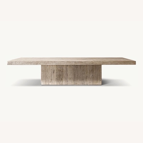 Used Restoration Hardware Light Gray Wood Coffee Table for sale on AptDeco