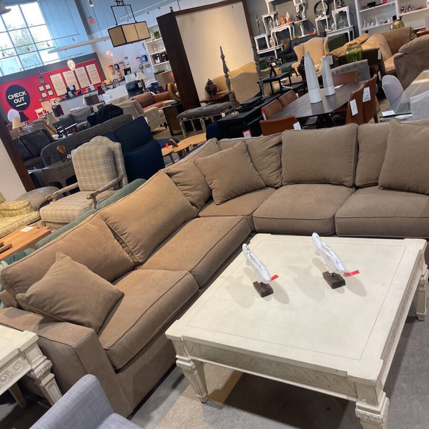 Room & Board L-Shape Sectional Tan - image-1