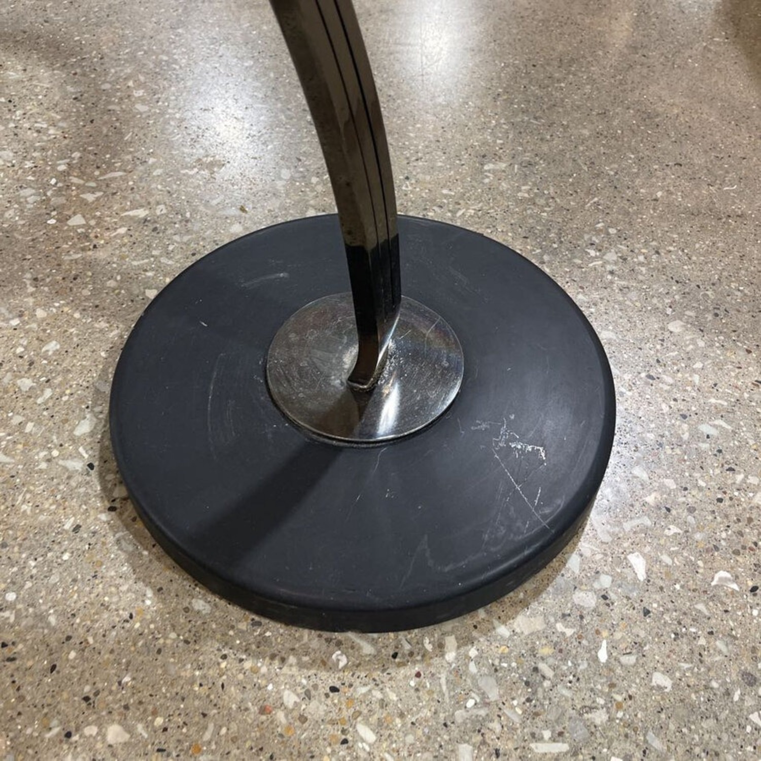 Sculptural Steel Base & Glass Top Side Table - image-7