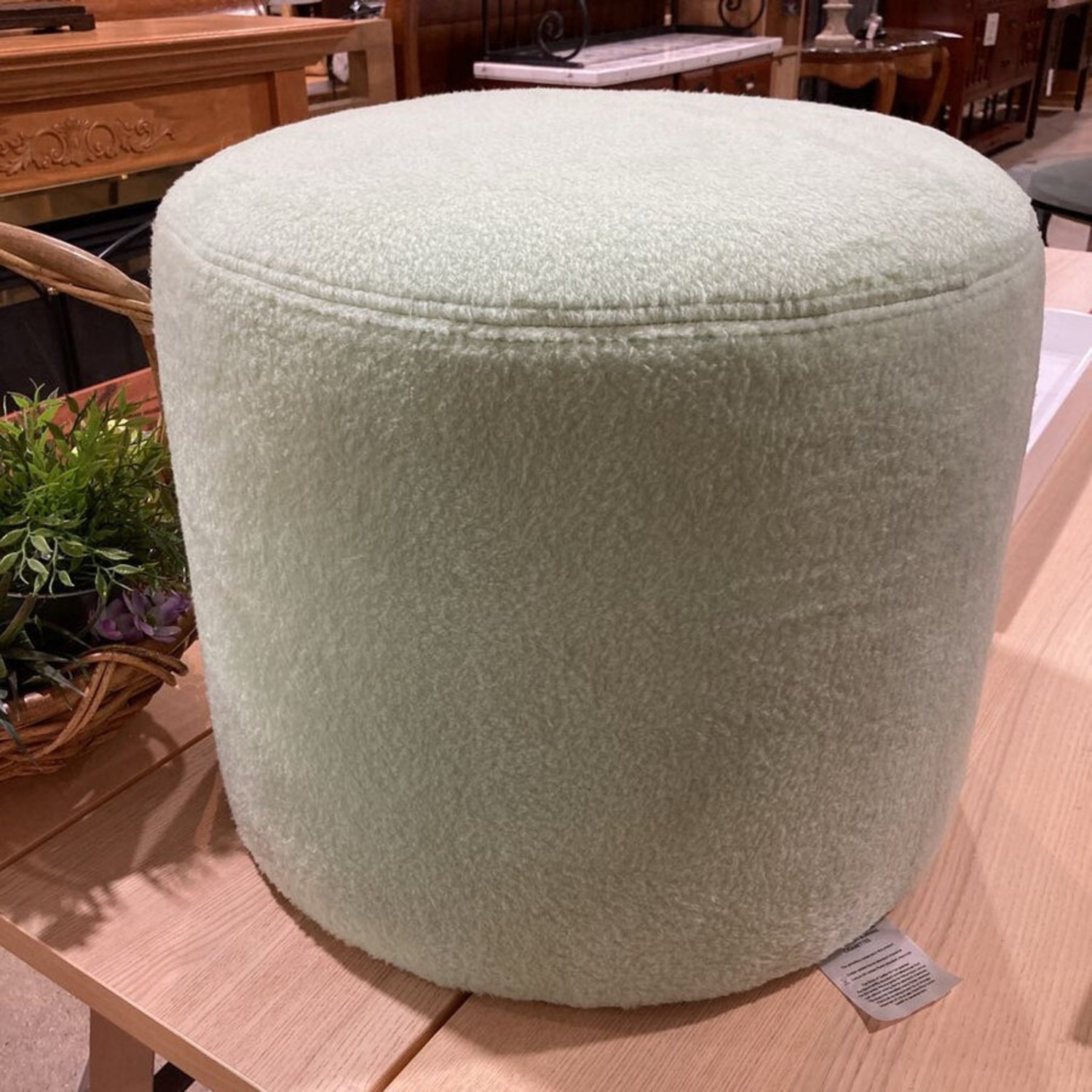 Hem Bon Boucle Pouf Small Round Ottoman - image-3