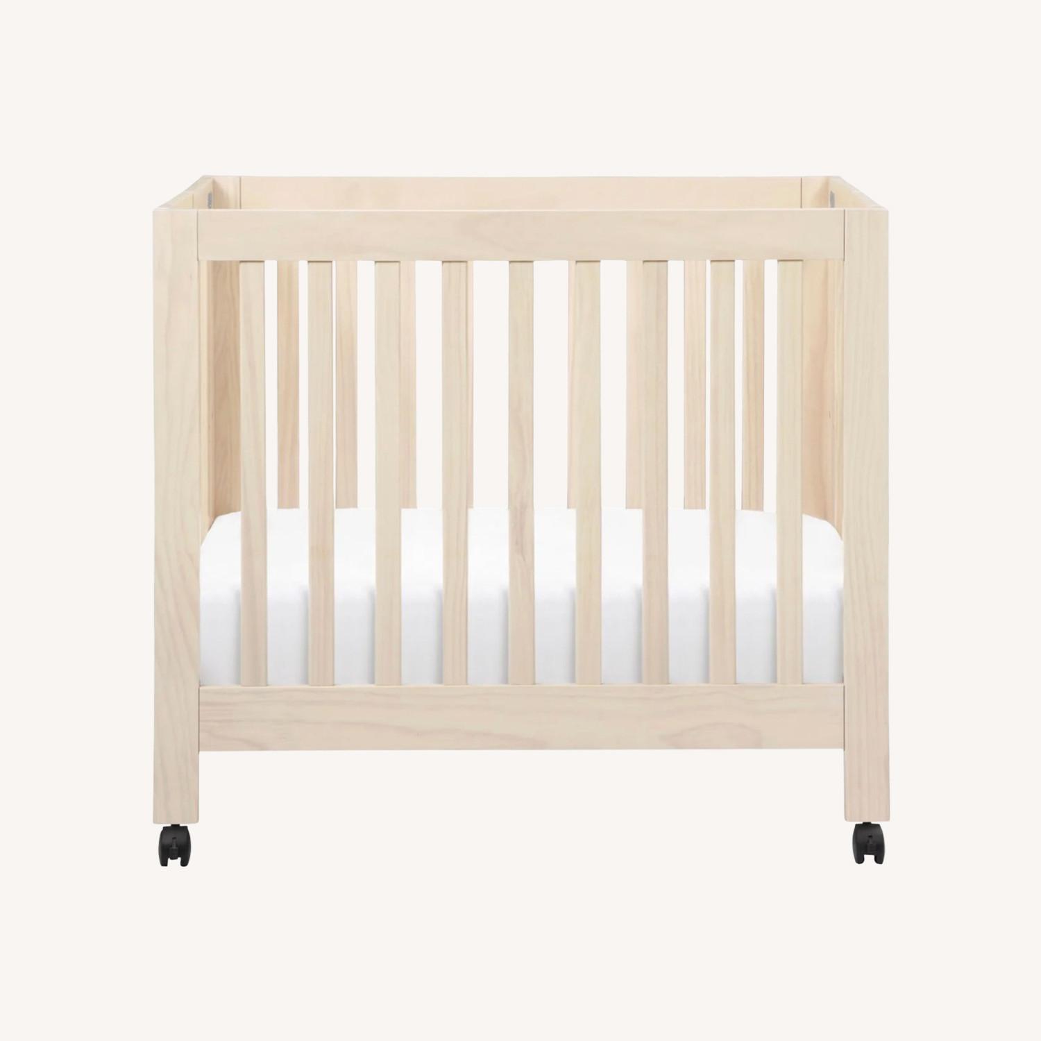 Babyletto Origami Mini Crib Natural Wood Crib - image-0