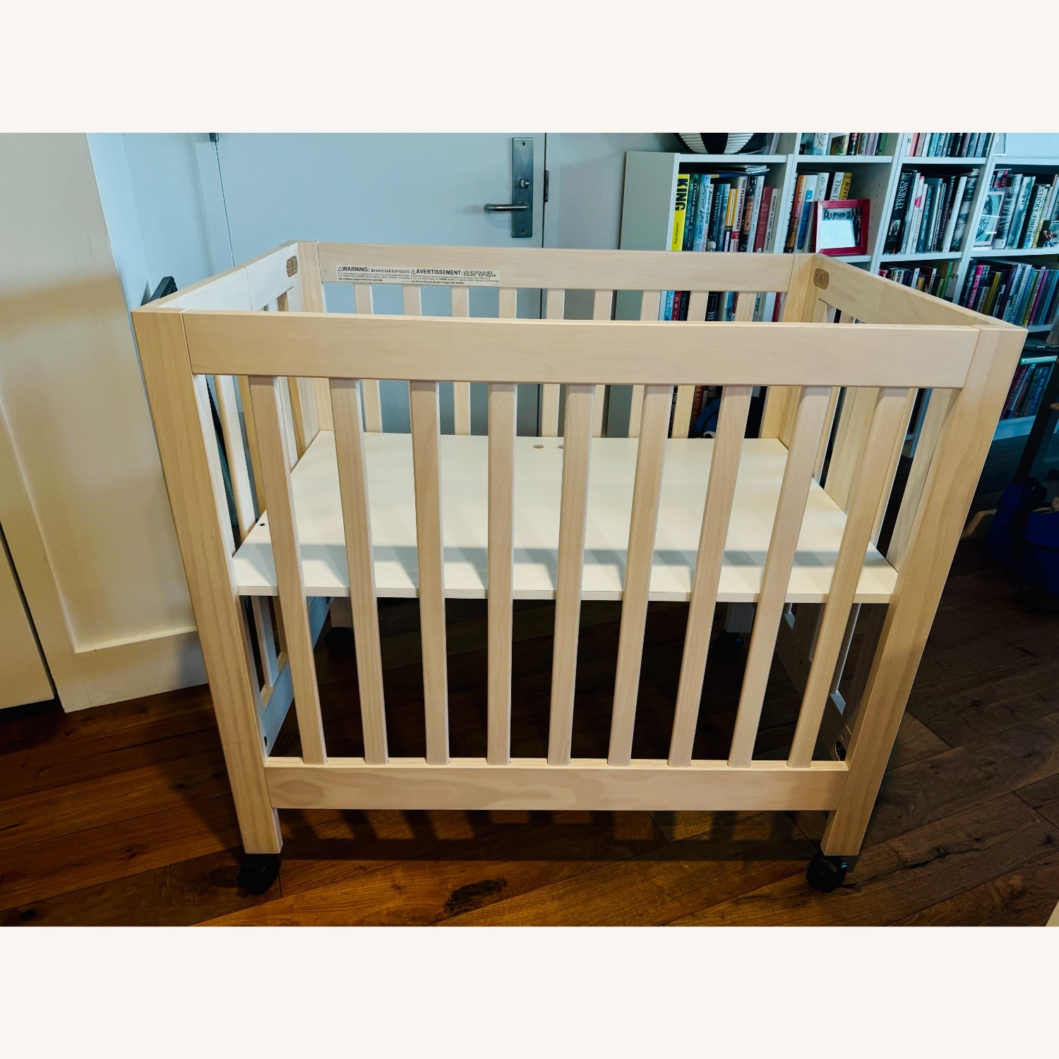 Babyletto Origami Mini Crib Natural Wood Crib - image-4