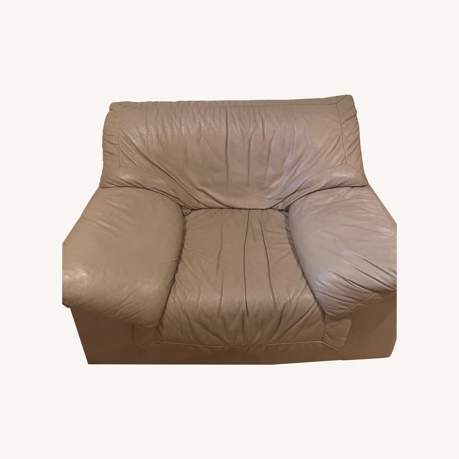 B&B Italia Natural Leather Armchair - image-0