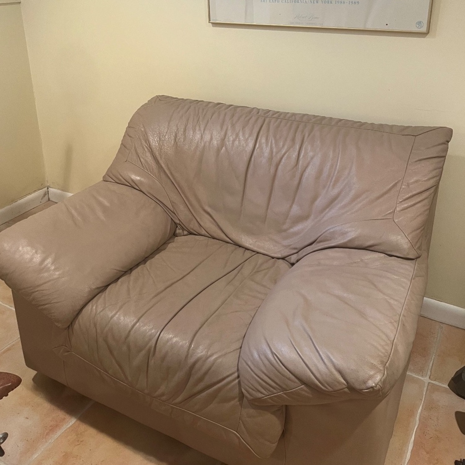 B&B Italia Natural Leather Armchair - image-7