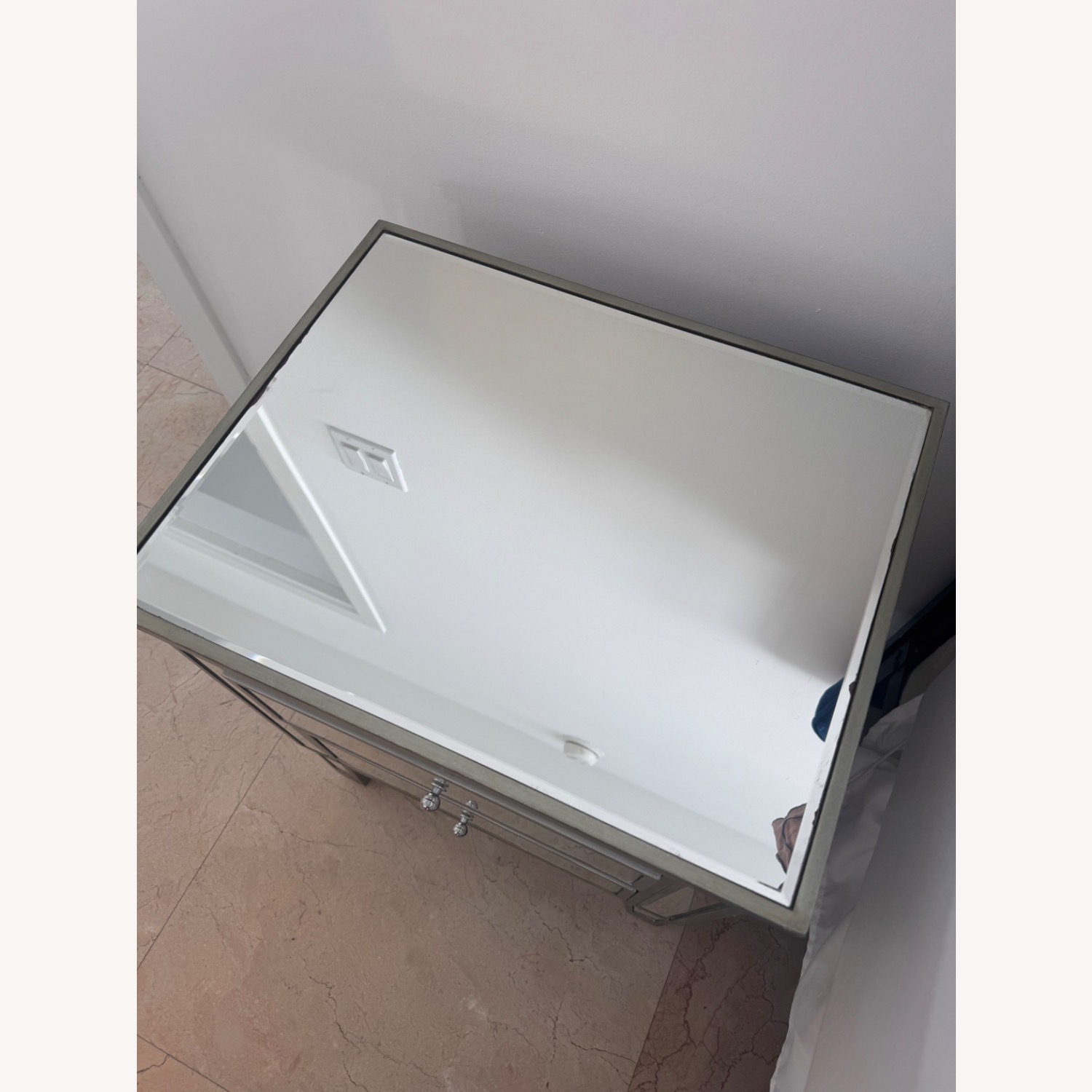 Pier 1 Imports Silver Mirrored Glass Side Tables - image-3