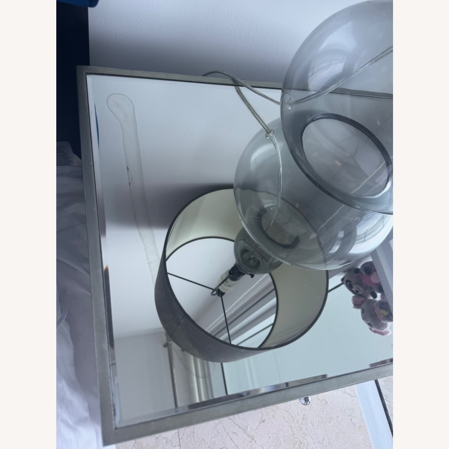 Pier 1 Imports Silver Mirrored Glass Side Tables - image-4