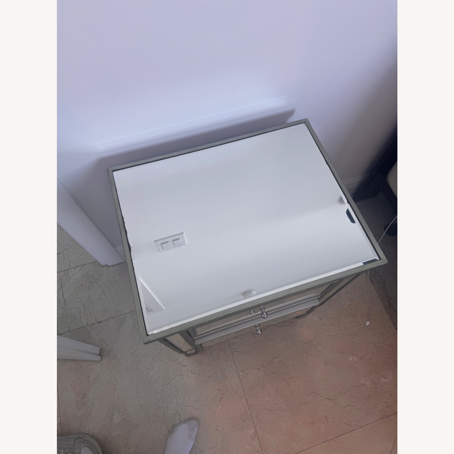 Pier 1 Imports Silver Mirrored Glass Side Tables - image-2