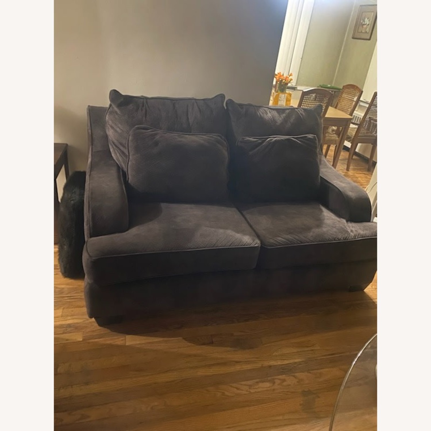 Dark Brown Fabric 3+ Seater Sofa - image-1