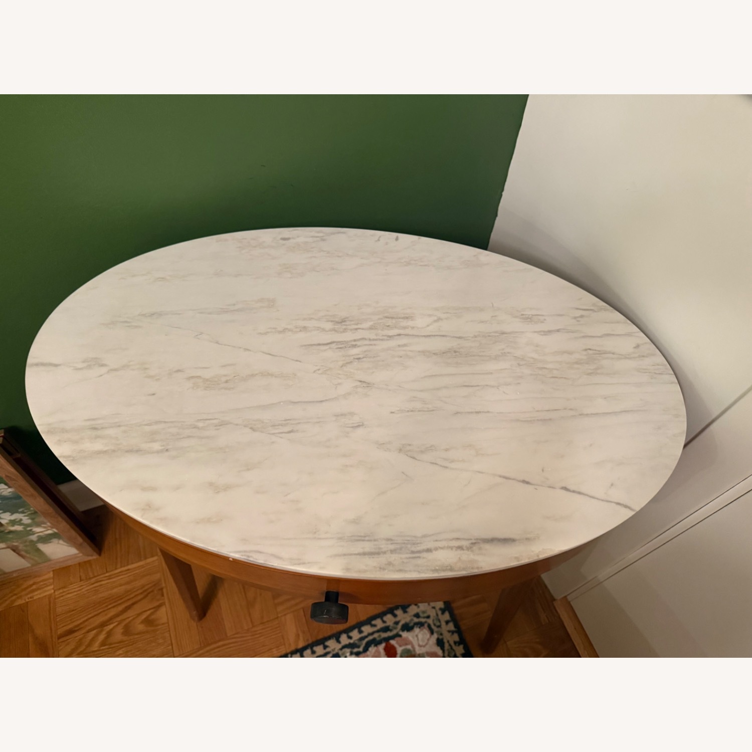 Penelope Marble Topped Mini Desk With Drawer - image-4