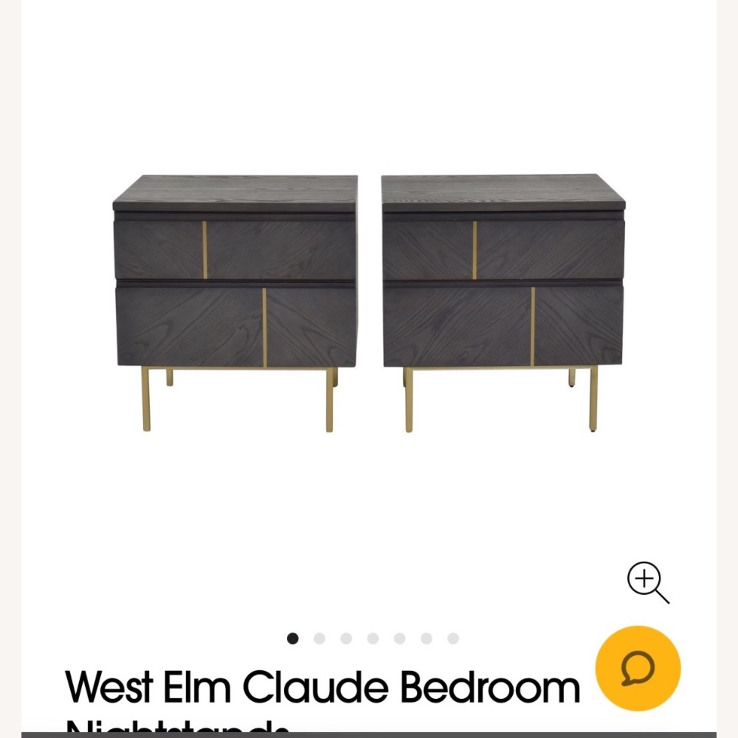 West Elm Claude Dark Brown Wood Nightstands - image-7