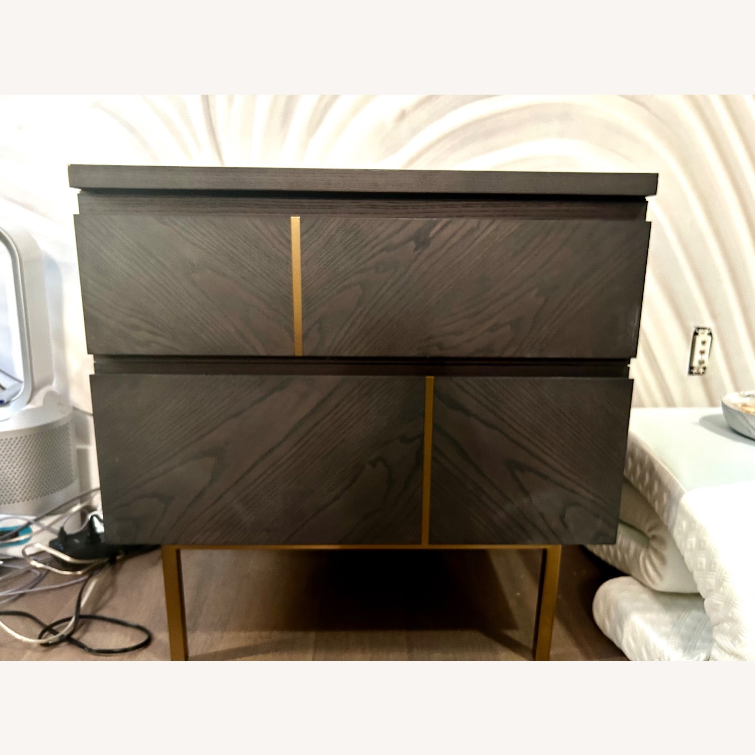 West Elm Claude Dark Brown Wood Nightstands - image-3