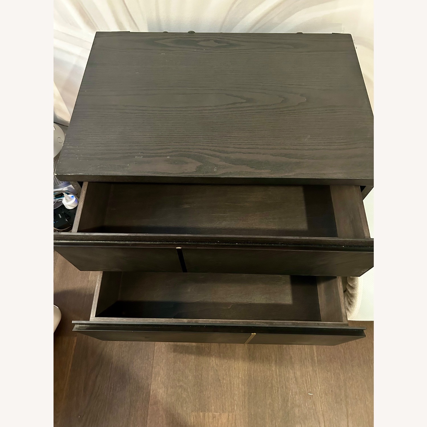 West Elm Claude Dark Brown Wood Nightstands - image-9