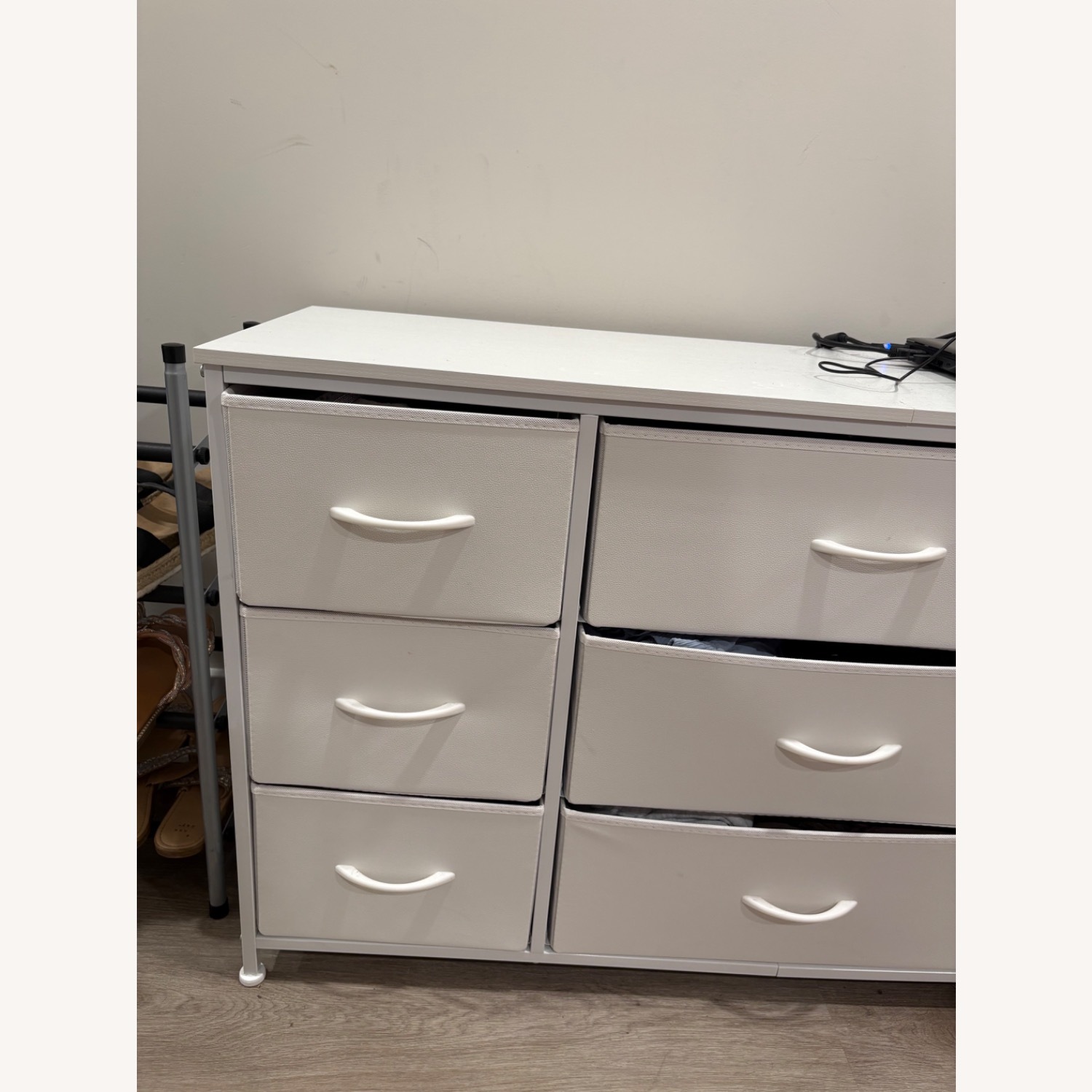 Walmart White Wood Media Storage - image-5