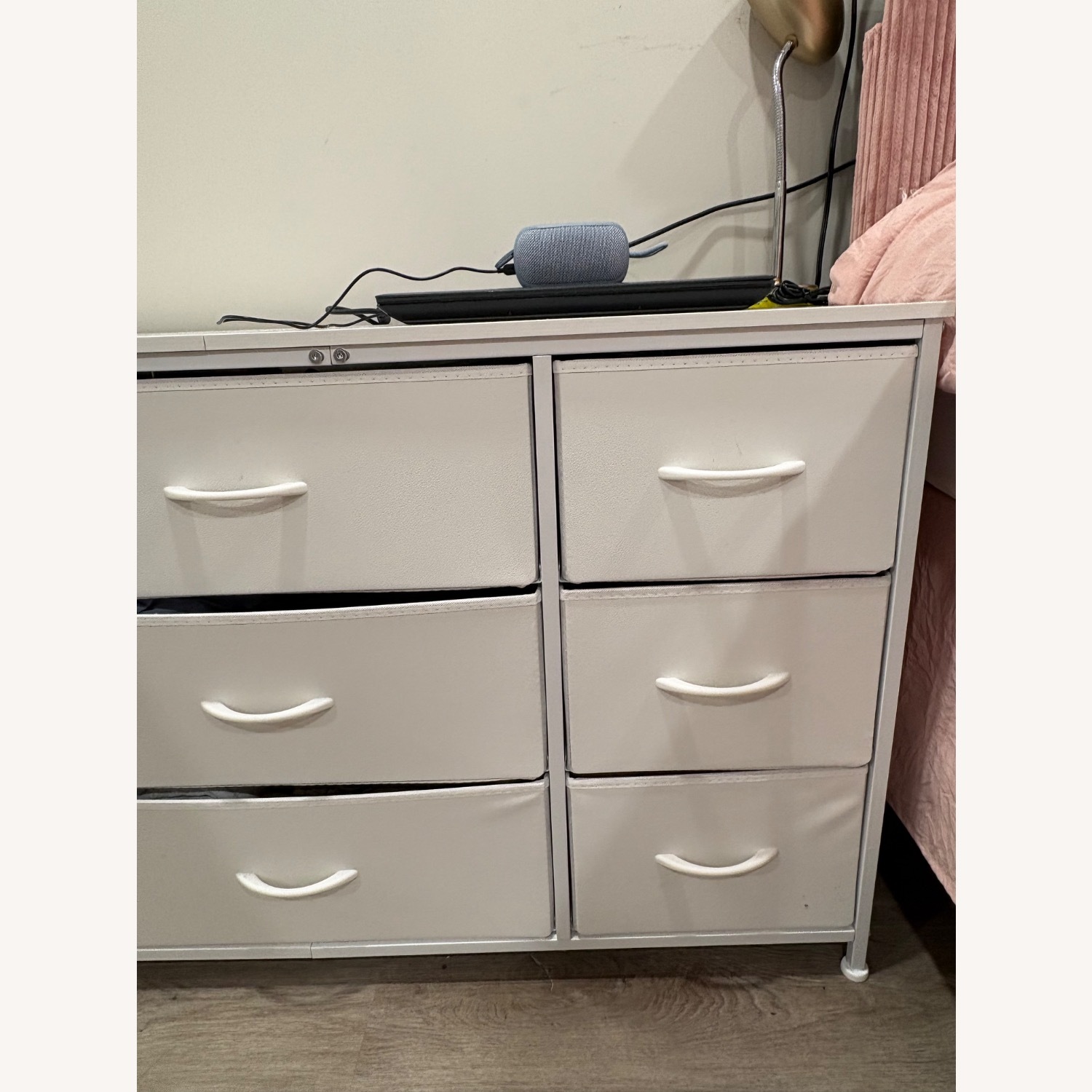 Walmart White Wood Media Storage - image-2