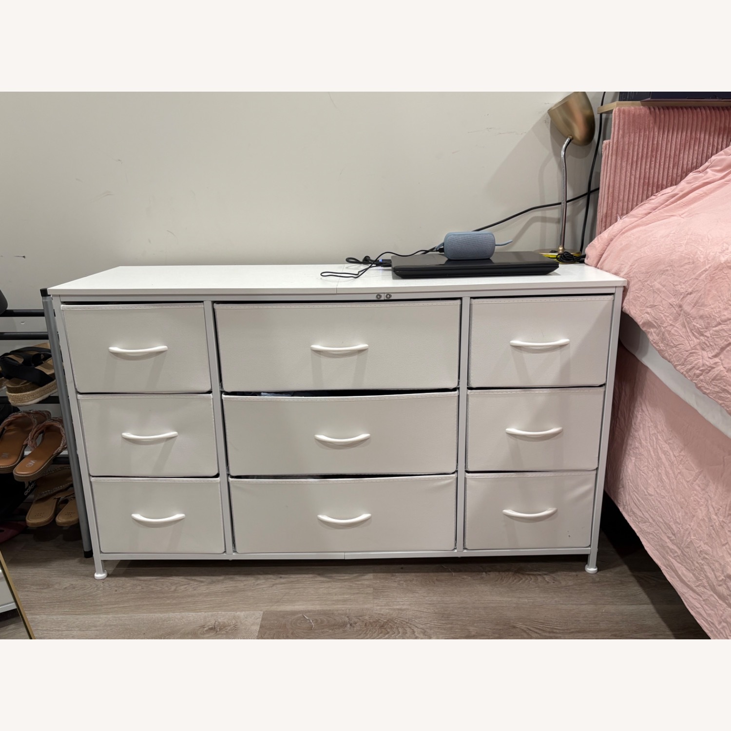 Walmart White Wood Media Storage - image-1