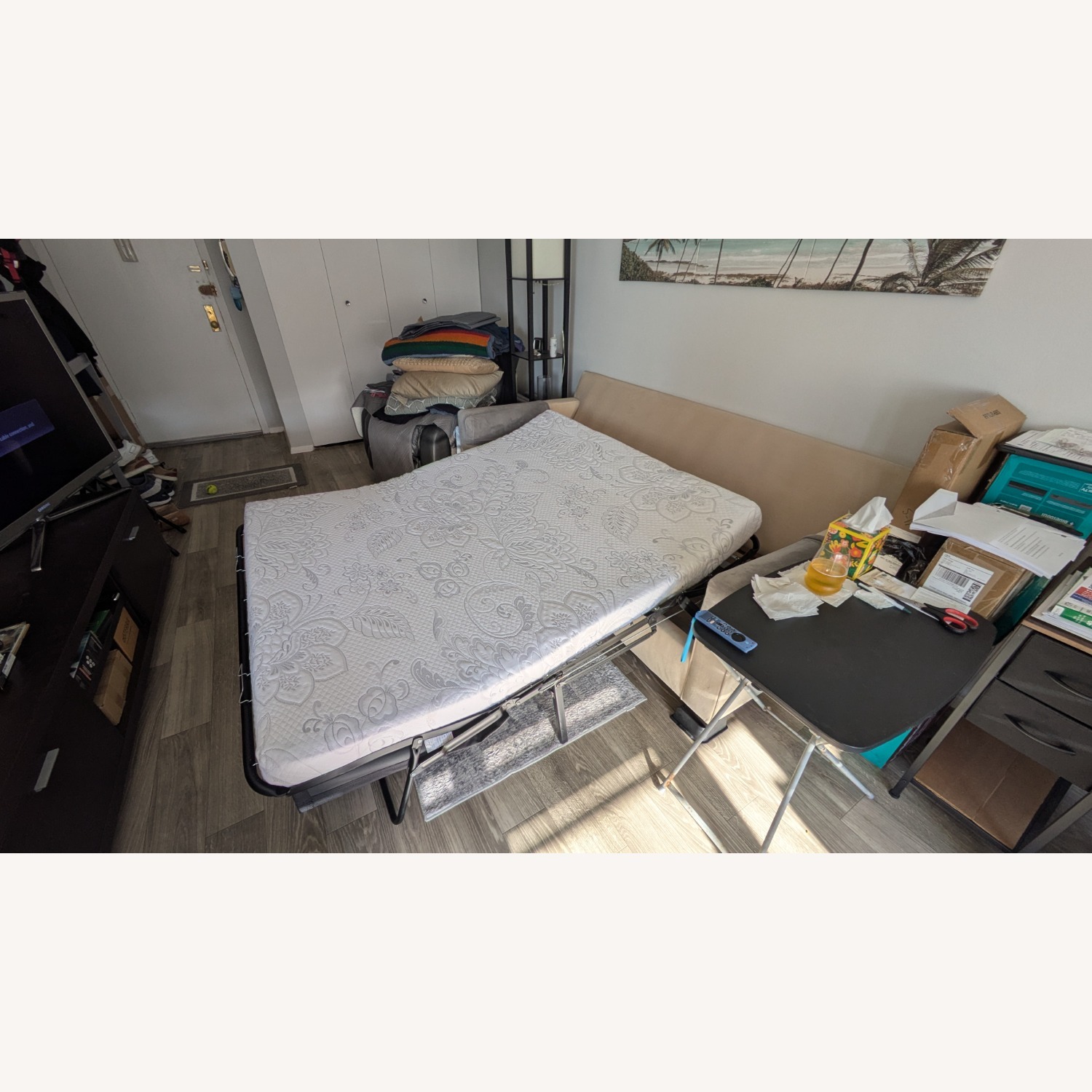 West Elm Natural Sleeper Sofa - image-2