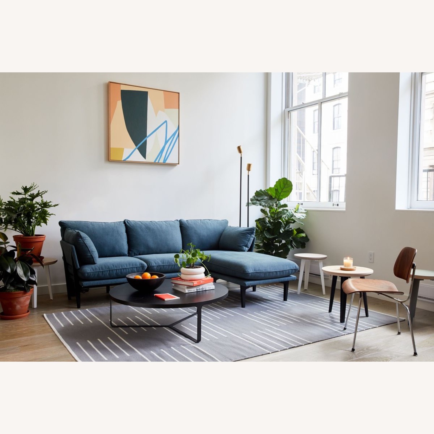 Floyd 1.0 Blue Fabric 3+ Piece Sectional - image-2