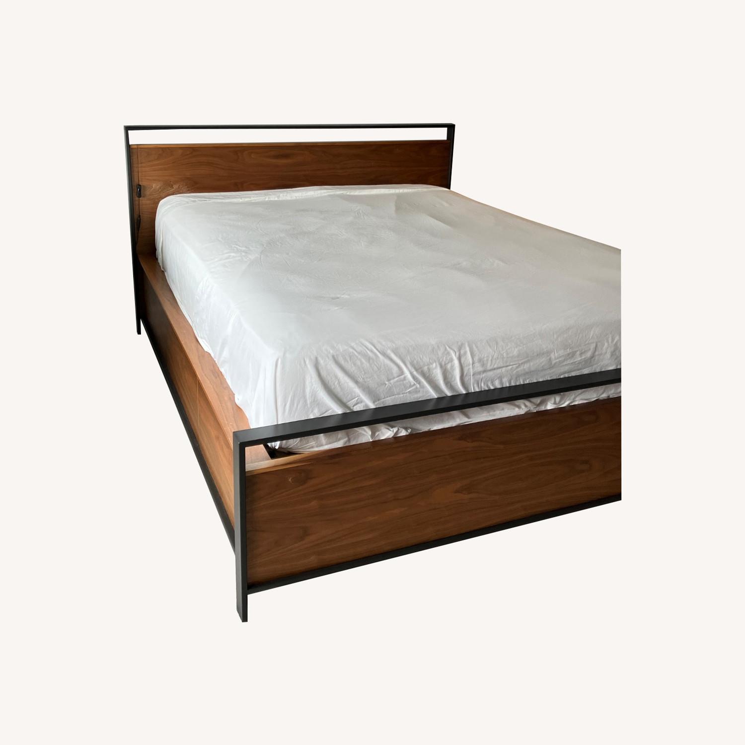 Crate & Barrel Bowery storage Bed Queen - image-0