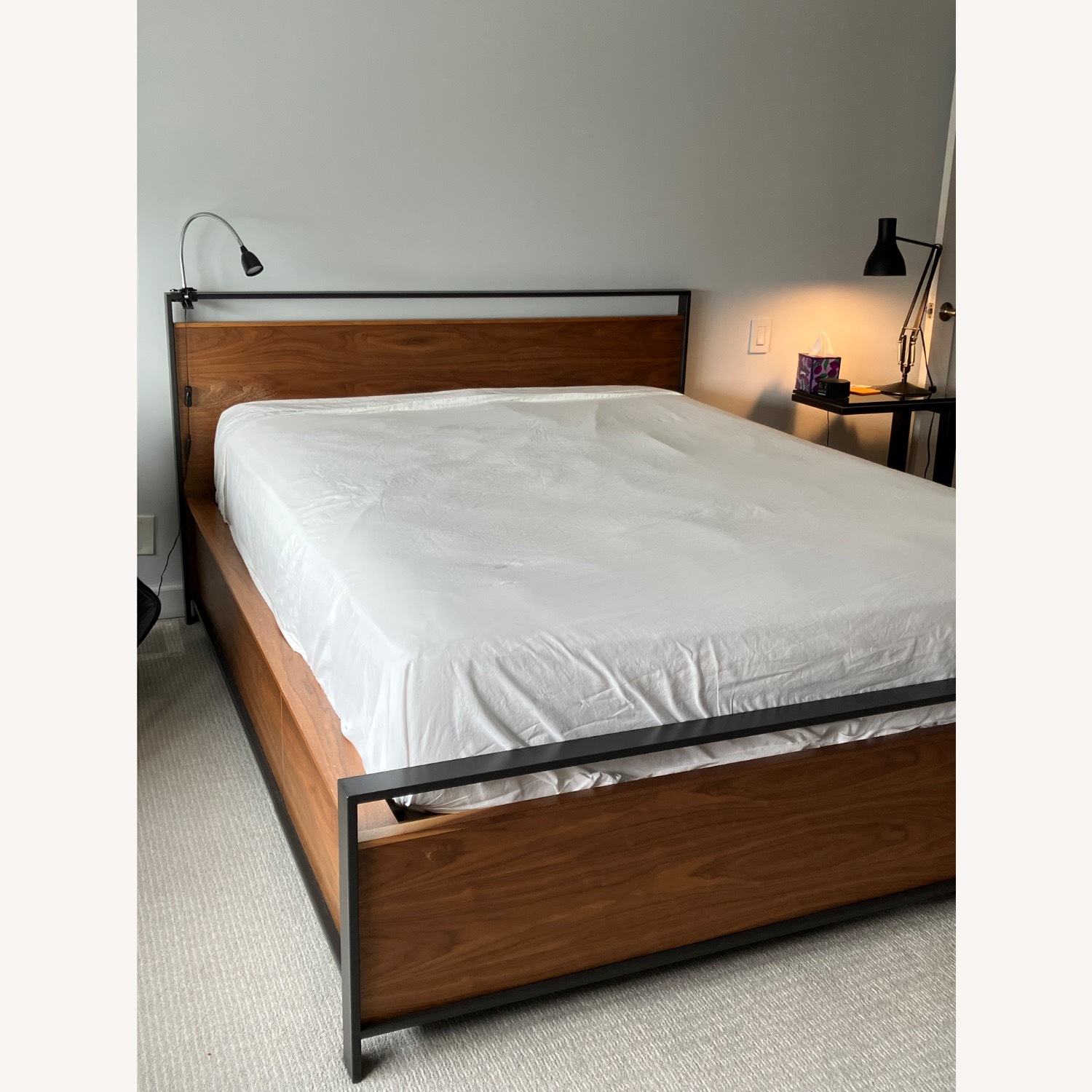 Crate & Barrel Bowery storage Bed Queen - image-7