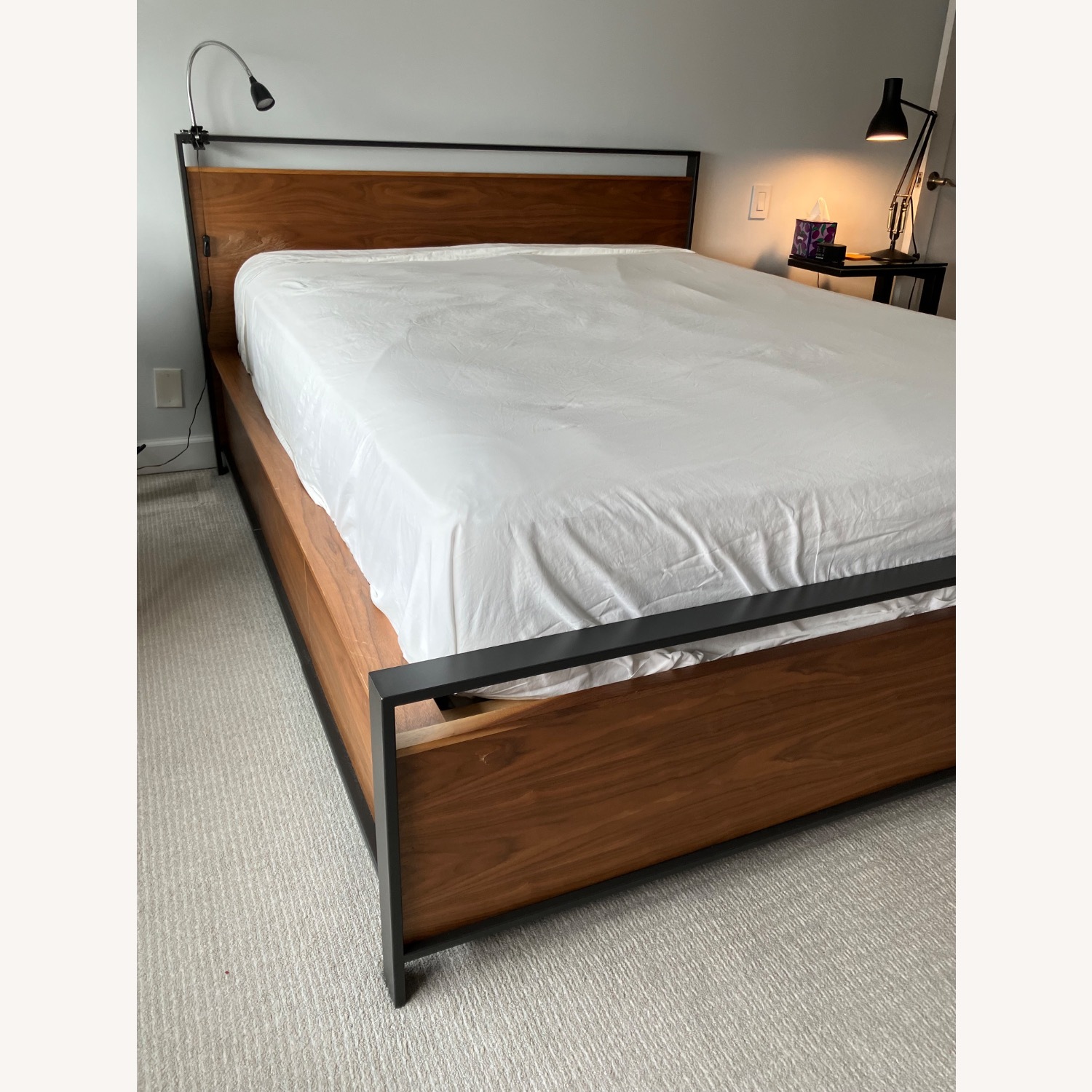 Crate & Barrel Bowery storage Bed Queen - image-6