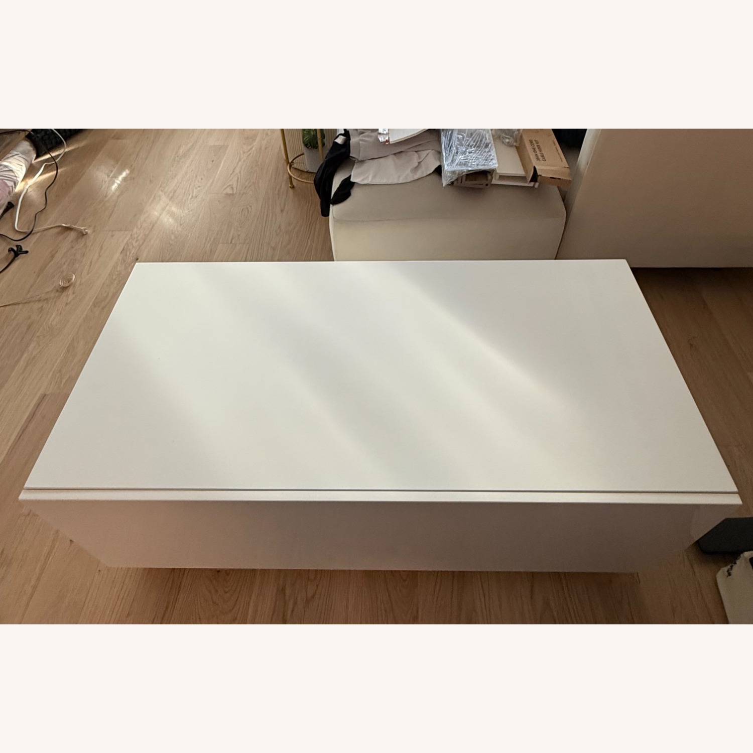 AllModern Carson White Wood Coffee Table - image-1